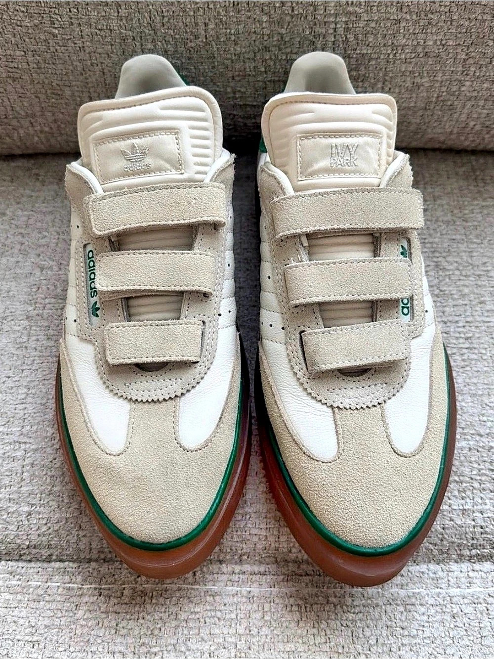 Adidas Adidas x Ivy Park Super Sleek 3 Strap Sneakers White & Green US 7.5